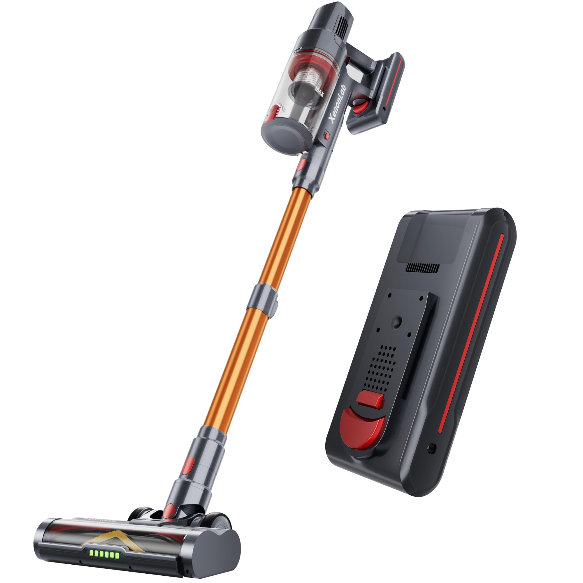 Photo 1 of XenonLab Cordless Vacuum Cleaner, 75Mins/55KPa/650W Freestanding Vacuum Cleaners for Home, with Anti-Static&Anti-Tangle Brush, LED Touch Screen, Stick Vacuum for Carpets, Pet Hair, Hardwood Floors