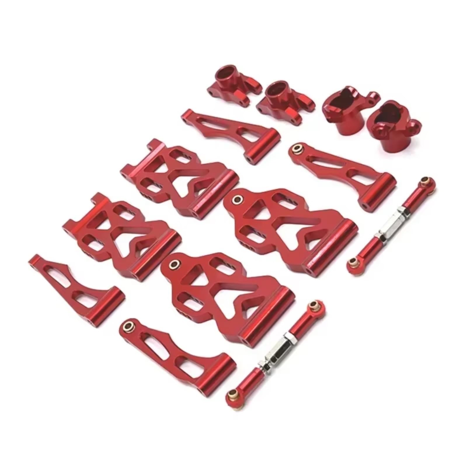 RC Autoteile Für 16101 16102 16106 16201 Q130A Q130B Q141 Q117 1/16 RC-Auto, Metall-Upgrade-Teilesatz, Lenkbecher Für Vorder- Und Hinterarm(Red)