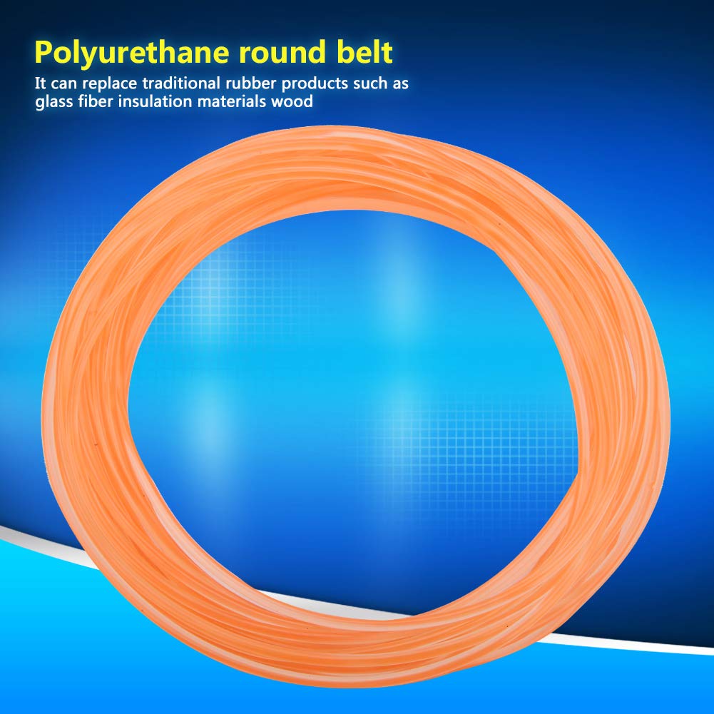 Courroie Ronde Polyuréthane Orange Lisse – Haute Performance 1 Mm à 15 Mm