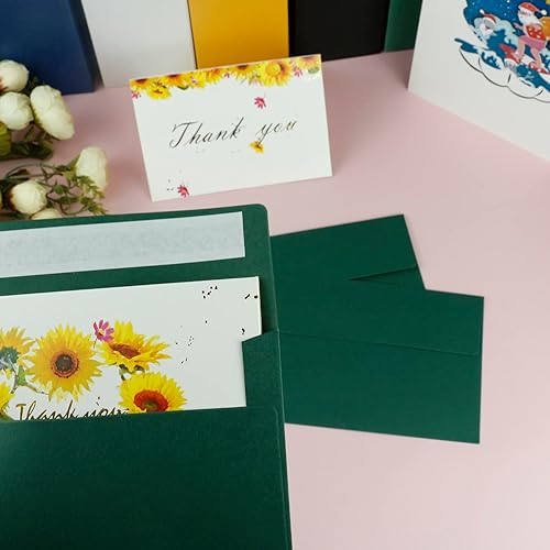 Miniatura 7 de YINUOYOUJIA 50 paquetes de sobres A7 para invitación, sobres 5x7 para tarjetas - autoadhesivos, solapa cuadrada, ideales para boda, baby shower,