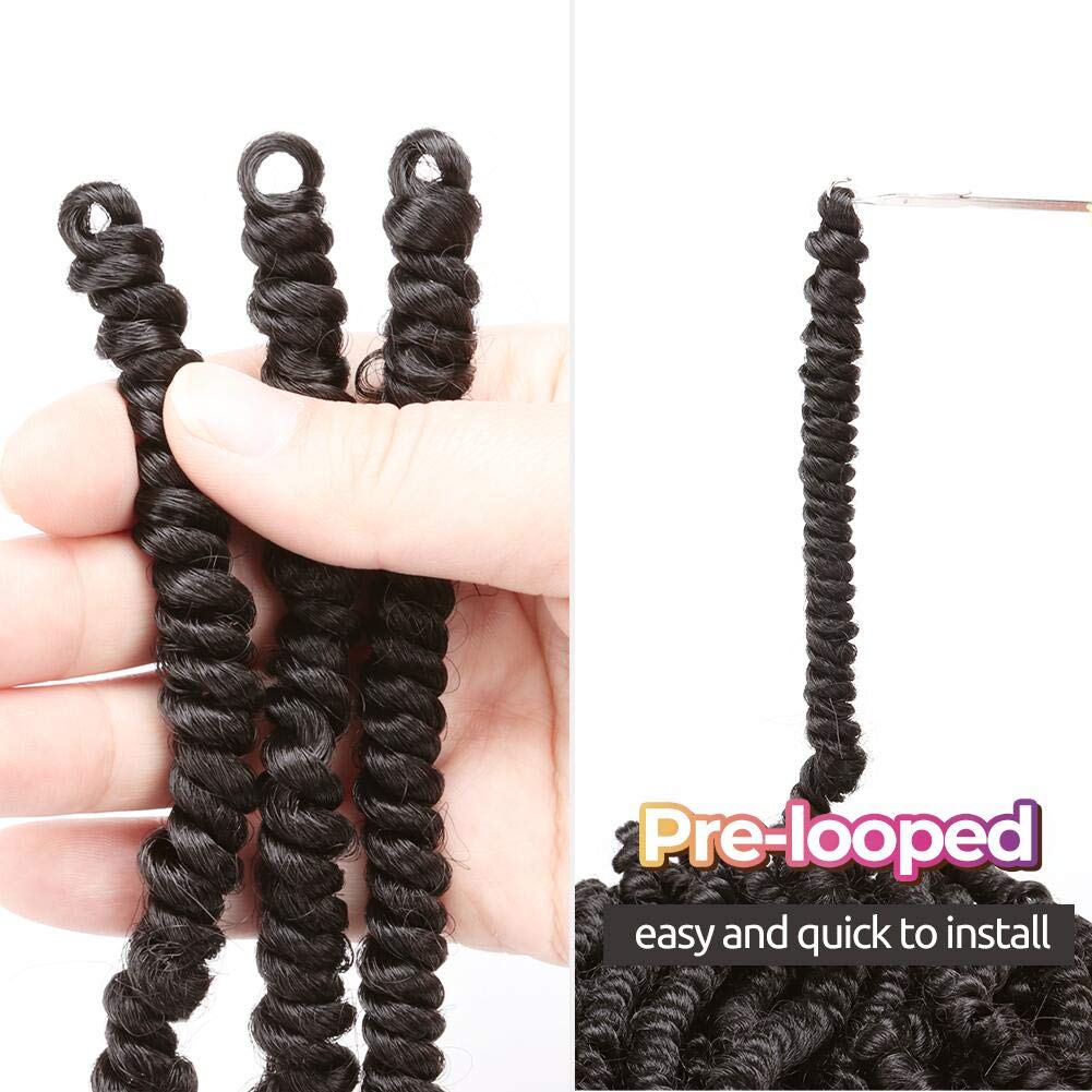 TOYOTRESS Bob Spring Twist 6 Inch(160 strands), Short Fluffy Twist, Pre-Twisted Pre-Looped Crochet Install Hair Super Cute & Versatile Crochet Braids(6 Inch, #2)