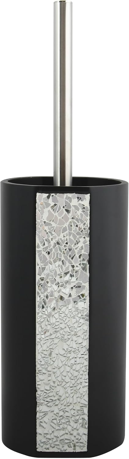 MSV Luanda Toilet Brush Set, Fabric, Black