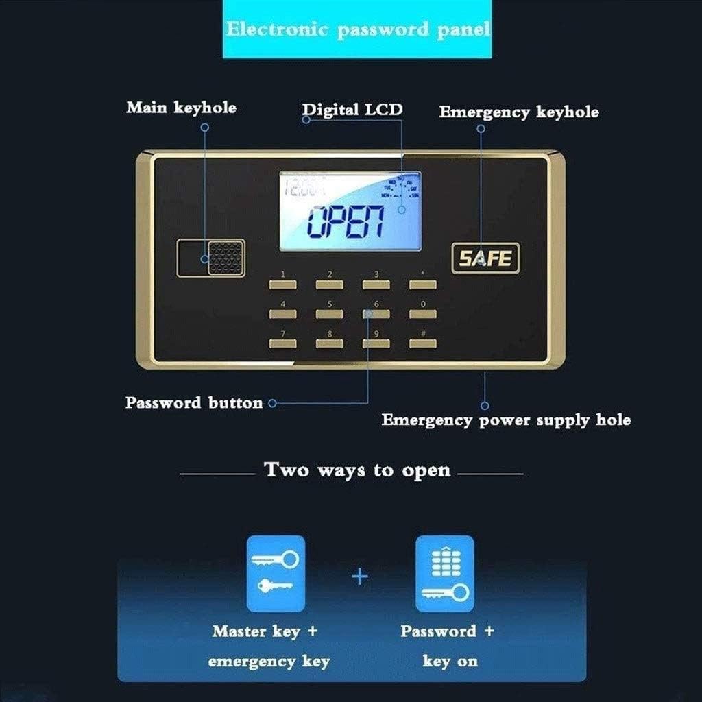 Large Electronic Digital Safe, Jewelry Home Security-Imitation Lock and Safe,Black