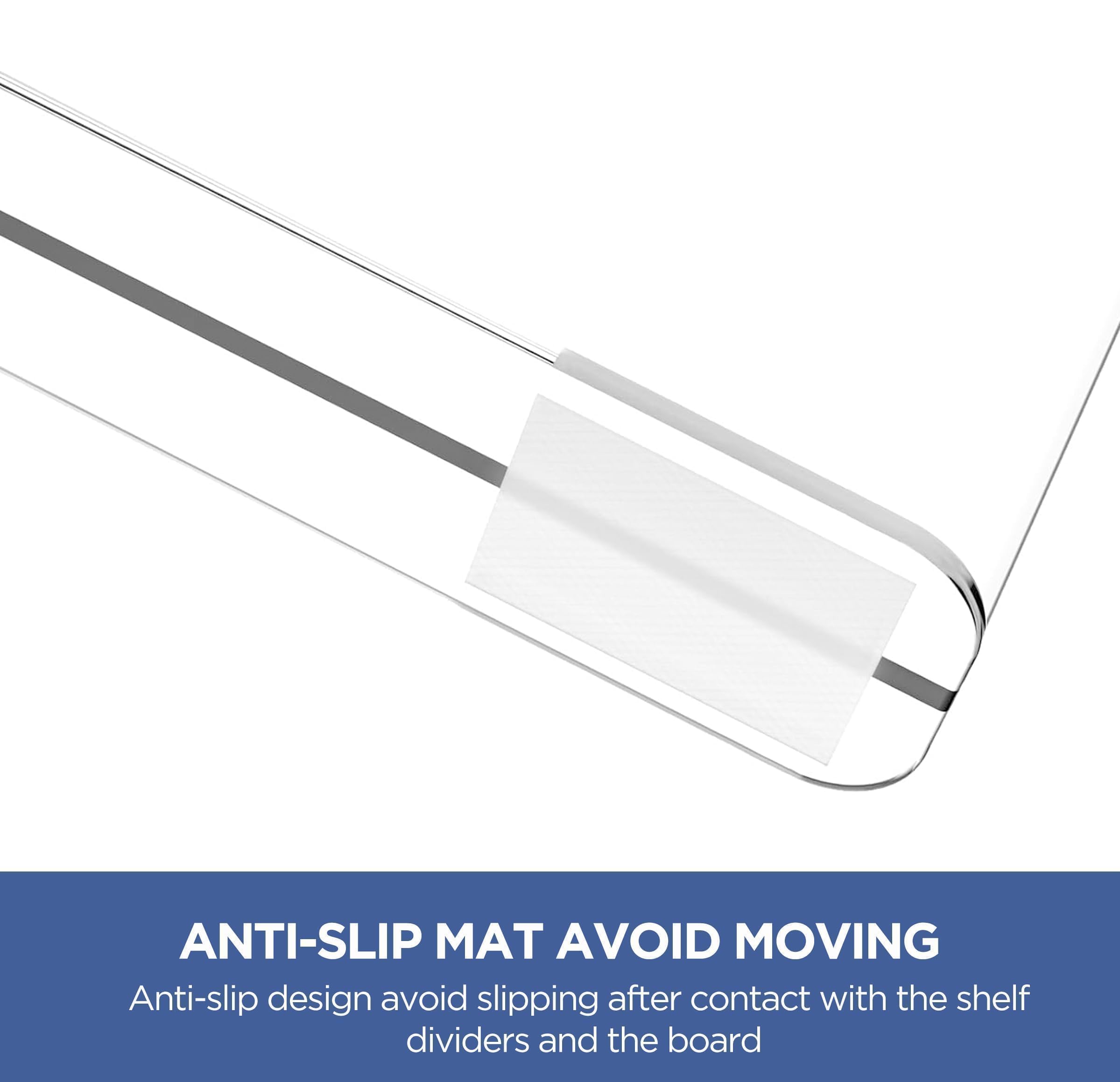 HBlife 12 Pcs Clear Acrylic Shelf Dividers, Vertical Purse Organizer for Closet Perfect for Sweater, Shirts, Handbags in Bedroom and Kitchen, Closet Separators for Organization Cabinet