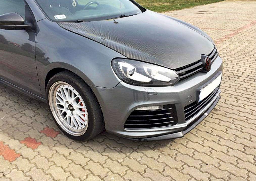 Front Bumper Lip Spoiler Compatible with VW Golf MK6 R (Cupra Look) (2008-2012) Maxton Design Splitter