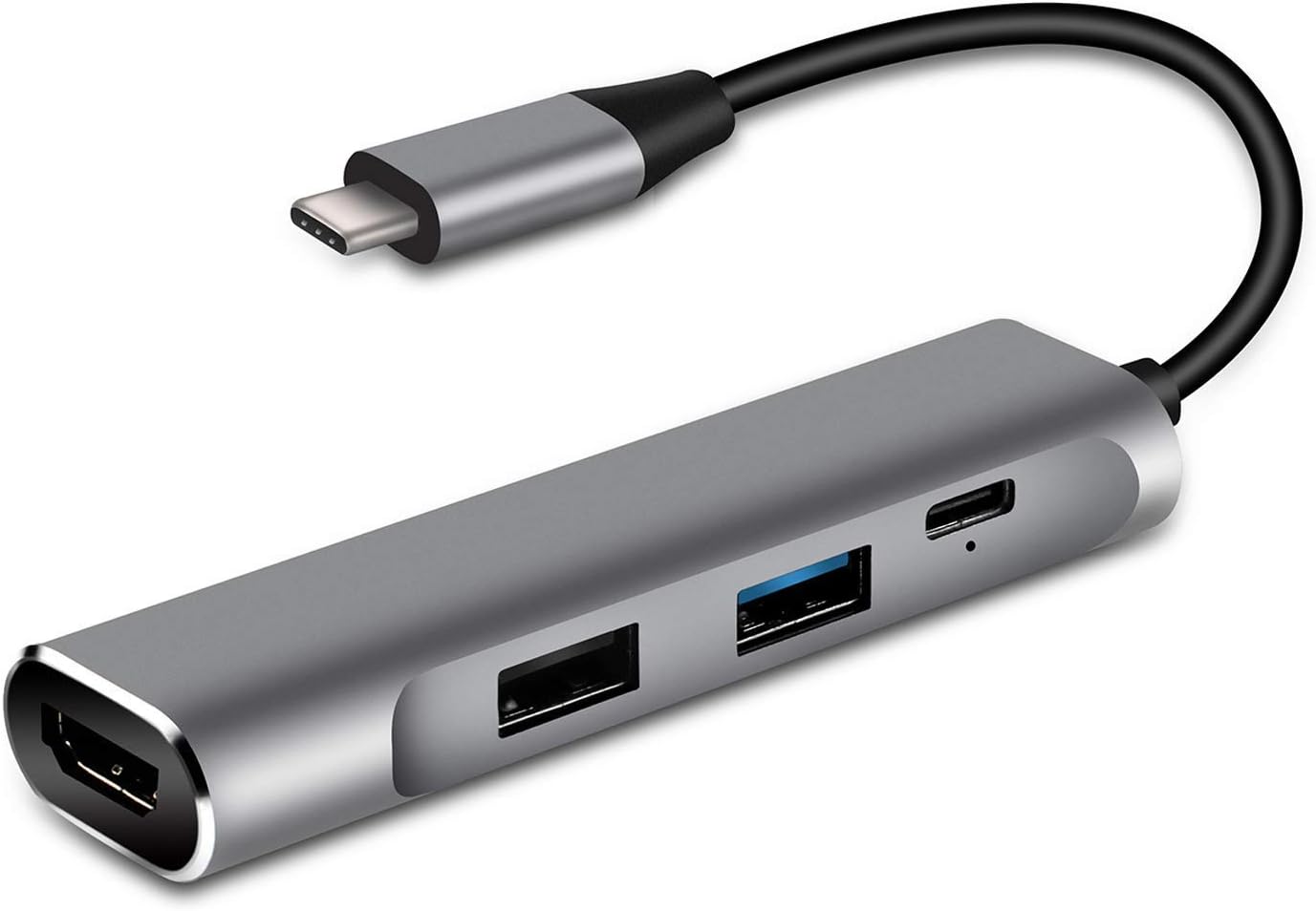 Ferfil USB C Hub, USB Type C 3.1(Compatible Thunderbolt 3) to 4K HDMI Adapter, USB-C to Multiport Dock HDMI/USB 3.0/USB 2.0/80W USBC PD Port for MacBook/Pro, Dell XPS, HP Spectre,Lenovo, Chromebook