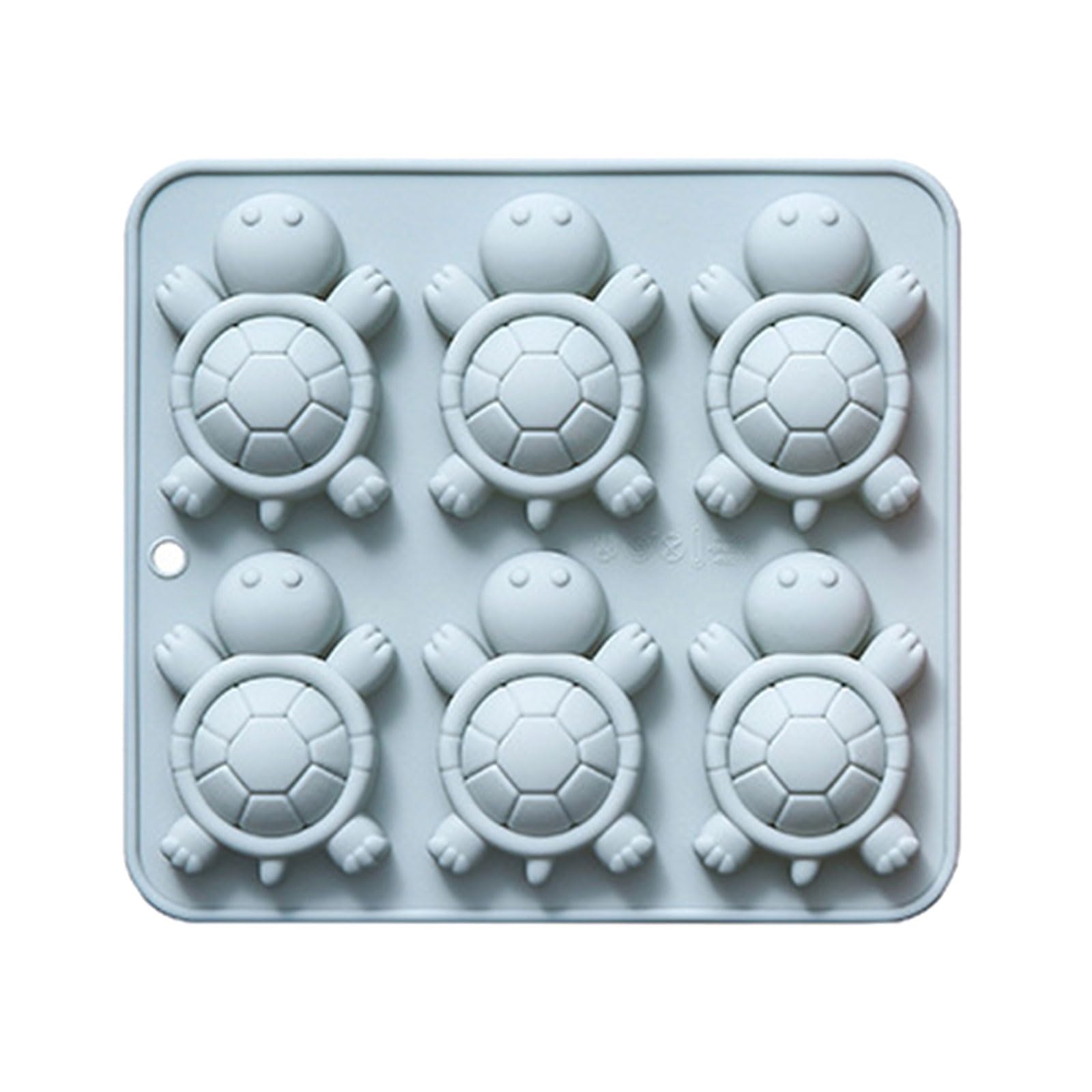FACAILUO 6 Cavity Large Turtles Mousses Cake Mold Food Grade Silicone Chocolate Dessert Baking Mould Family Gathering