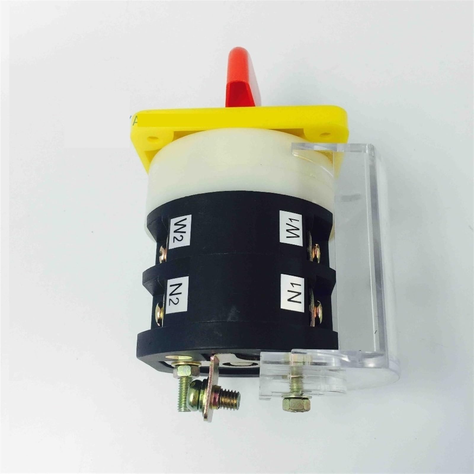 HZ12-25/02 Interruptor de leva giratorio de encendido y apagado, 2 posiciones, 2 polos, con cubierta protectora de plástico, corte de energía de transferencia manual, 1 unidad