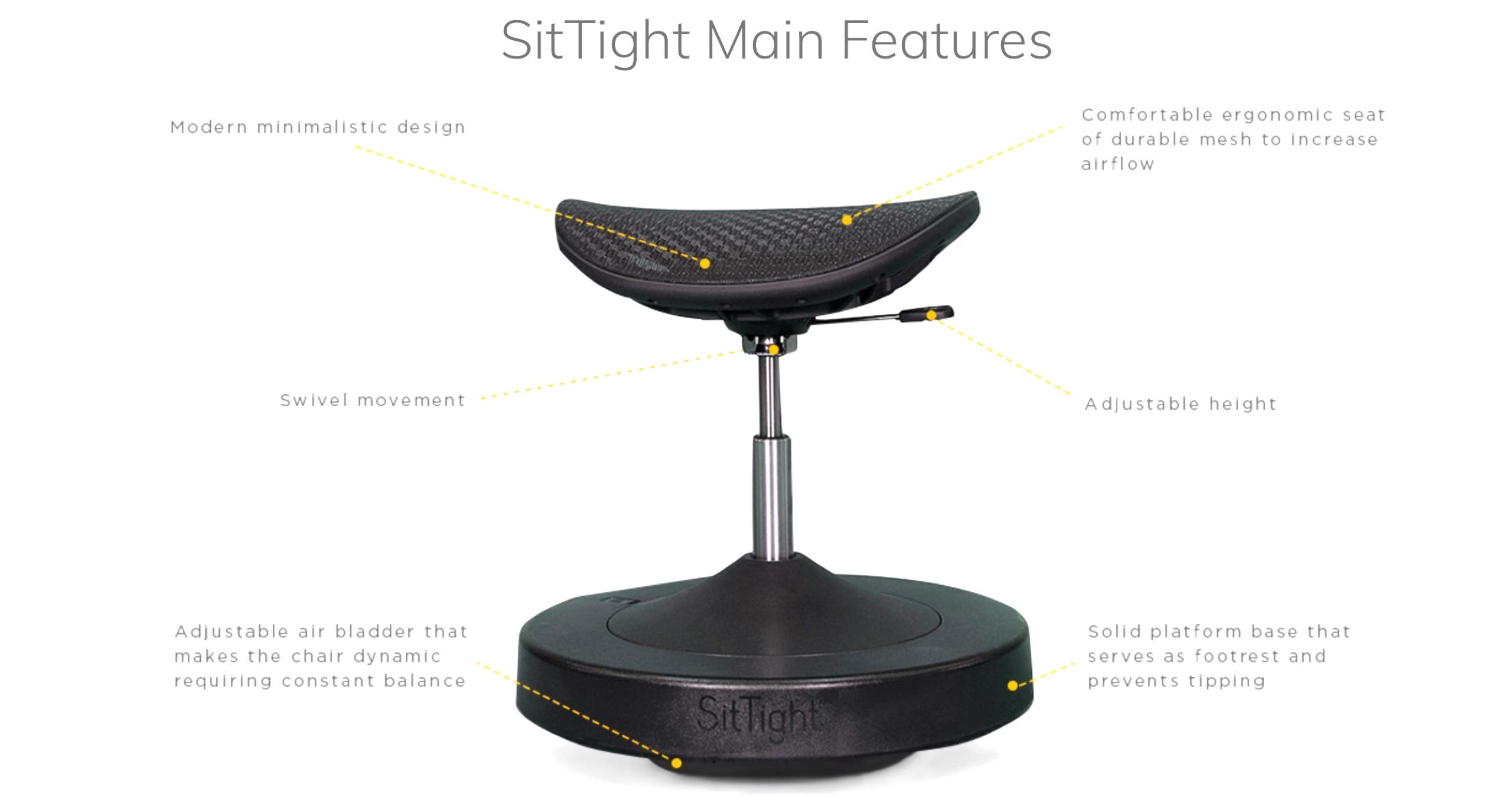 Buy SitTight Balanced Active Sitting Chair Best Standing Desk Chair