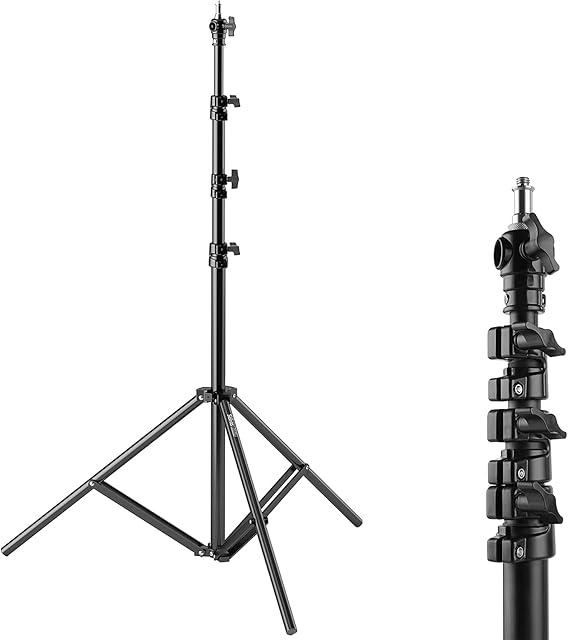 Selens Photography Heavy Duty Light Stand, Air-Cushioned Light Stand 9.19 ft / 2.8 m Aluminum Alloy Tripod Stand for Reflector, Softbox, Video Lights, Umbrella, Background