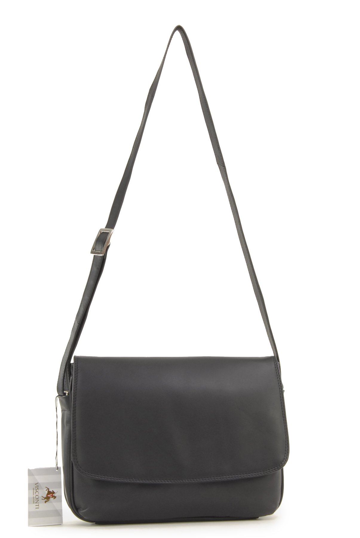 VISCONTI - Bandolera de Piel para Mujer - Bolso Cruzado Mediano - Bolso de Diario con Multibolsillos - Claudia 03190