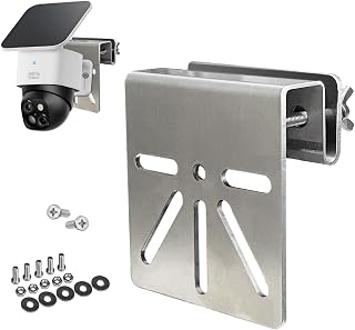 WiTi Gutter Mount Bracket for Eufy SoloCam S340 - Stainless Steel Anti-Rust Holder, No Drill Install for Solar PTZ Cameras
