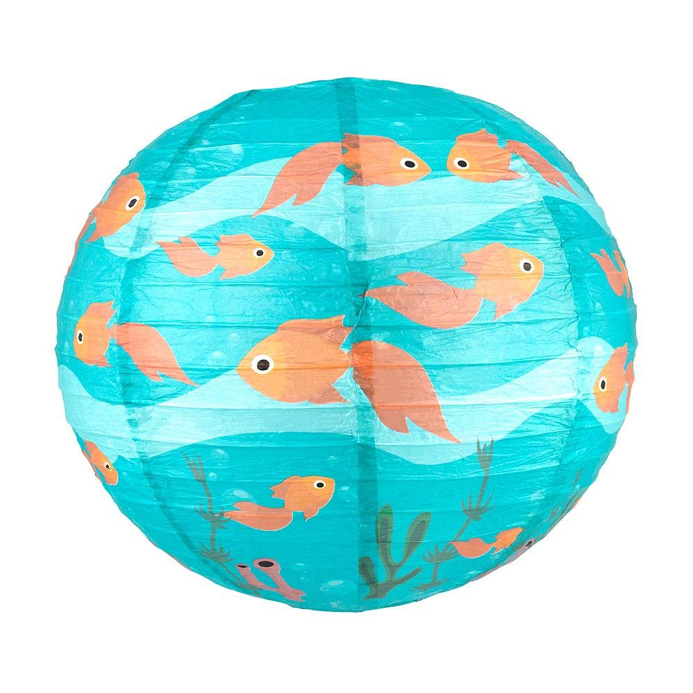 Quasimoon PaperLanternStore.com 14 Inch Gold Fish Paper Lantern