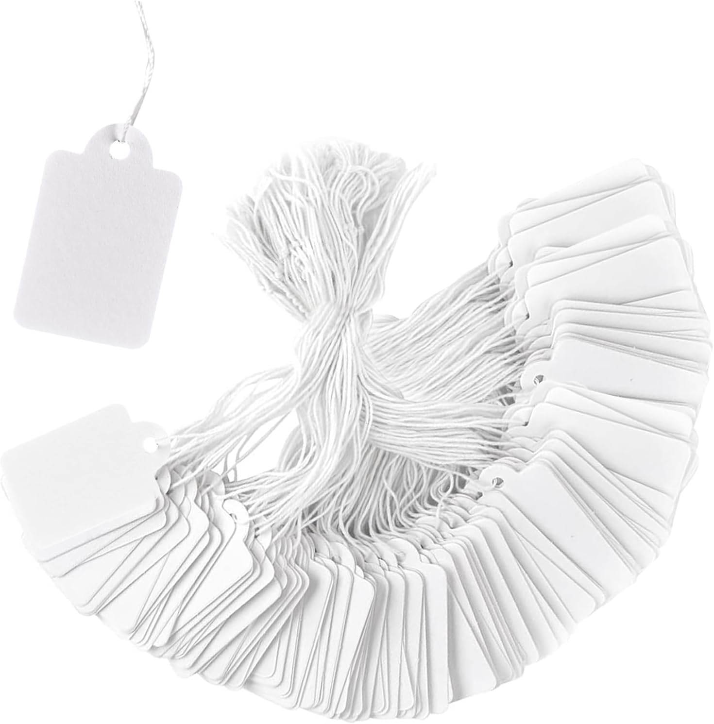 White Price Tags Paper Gift Marking Tags Strung Jewelry Price Labels