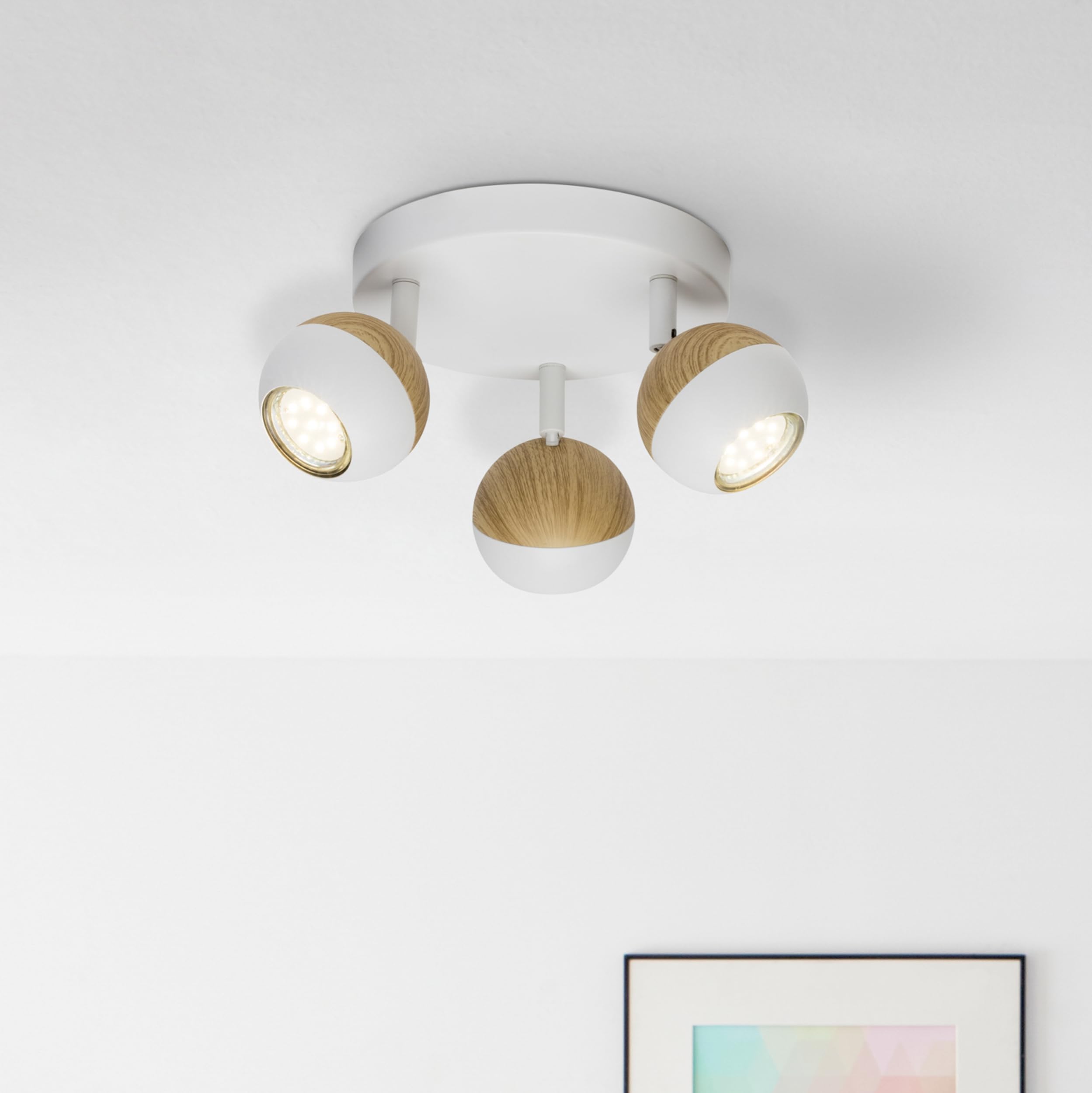 Lightbox LED Spot de plafond à lumière blanche chaude - Spot à 3 flammes