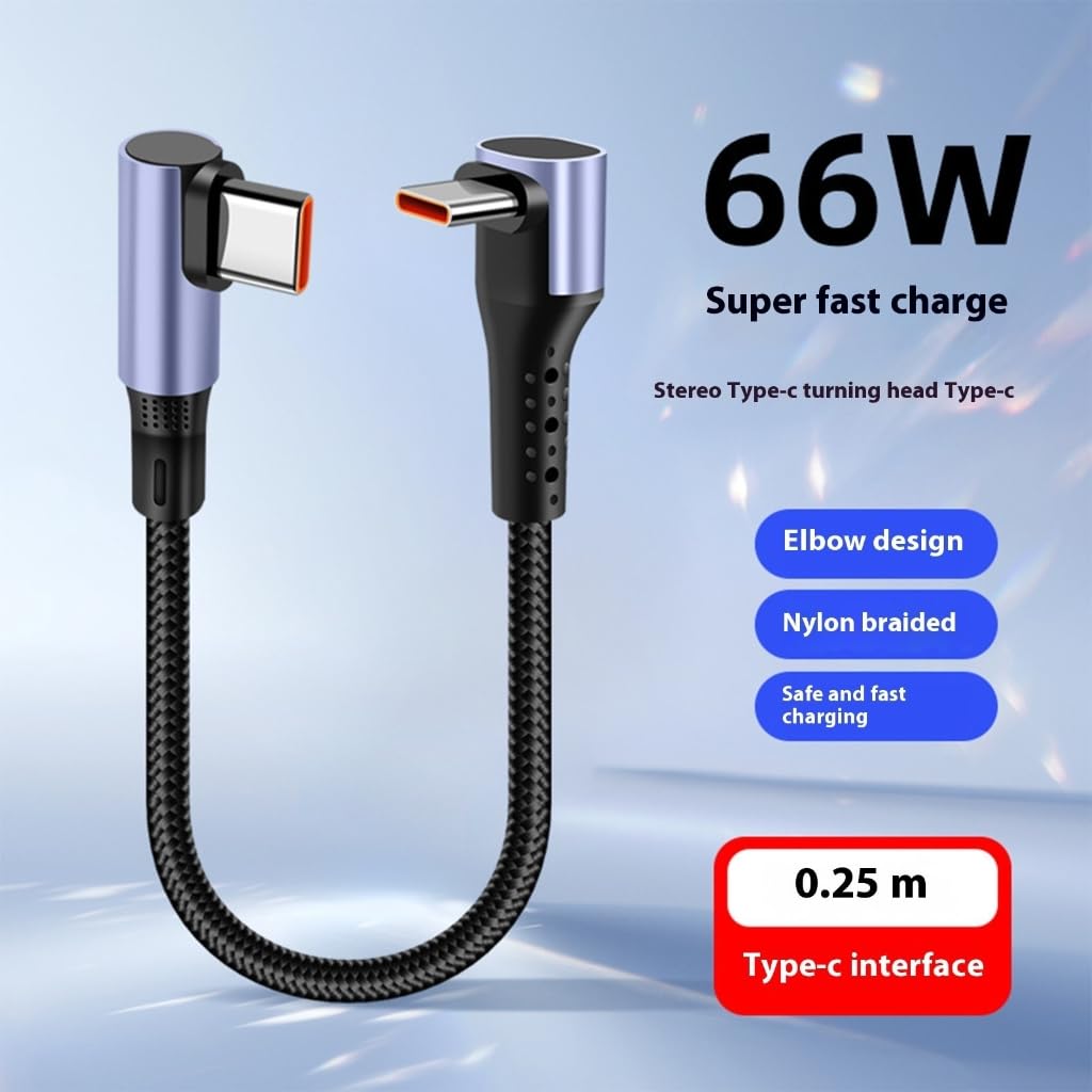 Krótki kabel USB C typu C szybkie ładowanie typ C do typu C transfer danych