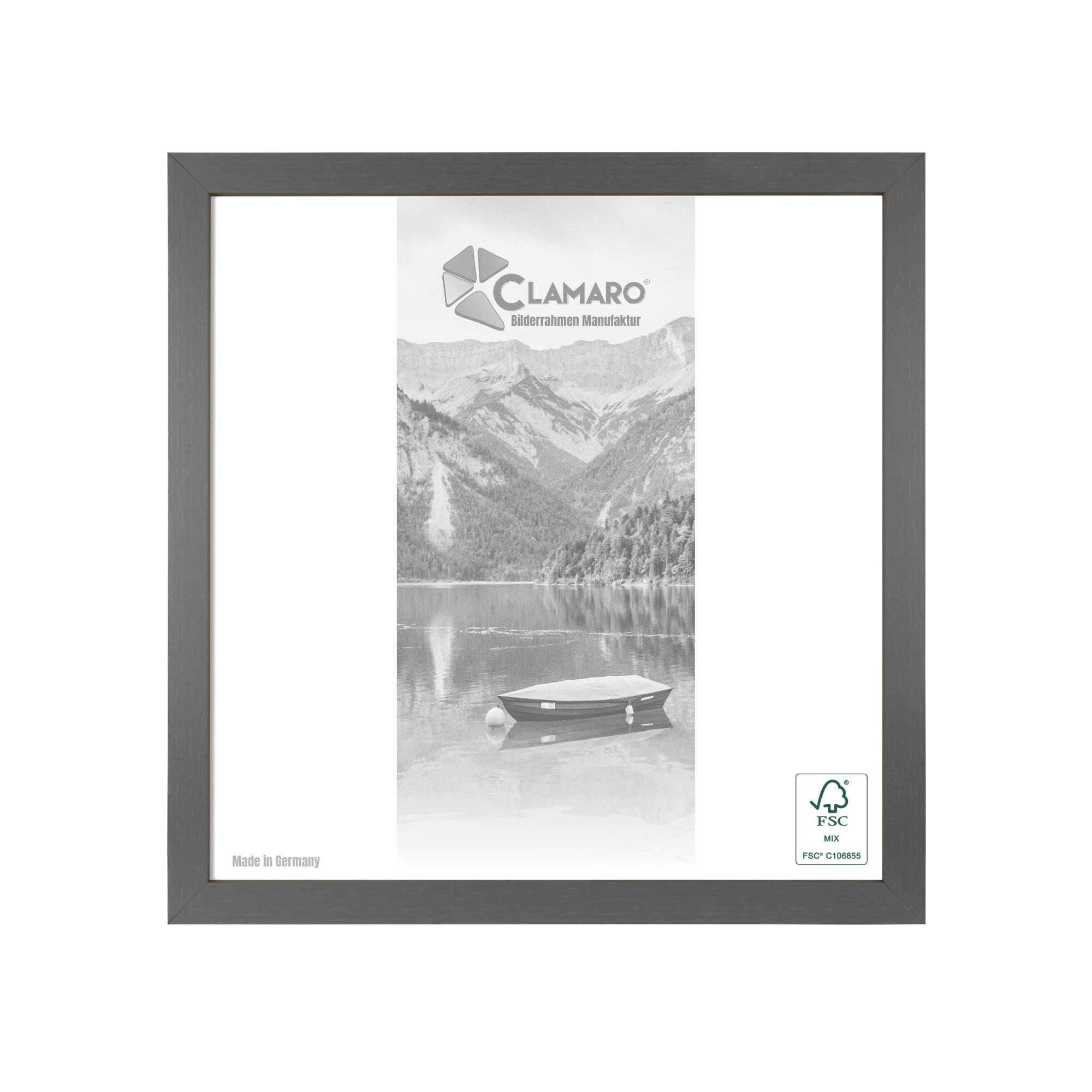 Clamaro 'COLLAGE' Picture Frame 43x60 Handmade | White Vintage | Modern Angular Frame Made From MDF Wood With Acrylic Glass Pane, Back Board And Metal Hanger (horizontal And Vertical