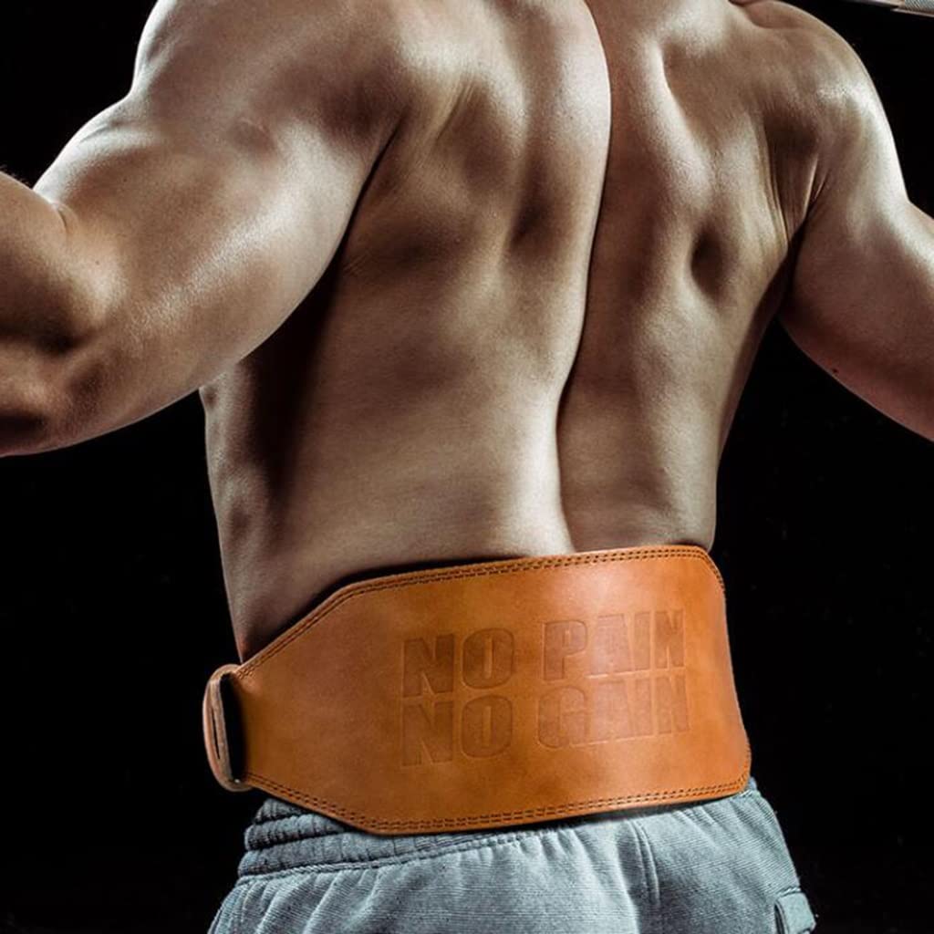 Skórzany pasek do podnoszenia ciężarów, 14 cm szerokości głębokiego przysiadu podnoszenie ciężarów pasek ze skóry bydlęcej odpowiedni do fitnessu, ćwiczeń i treningu siłowego