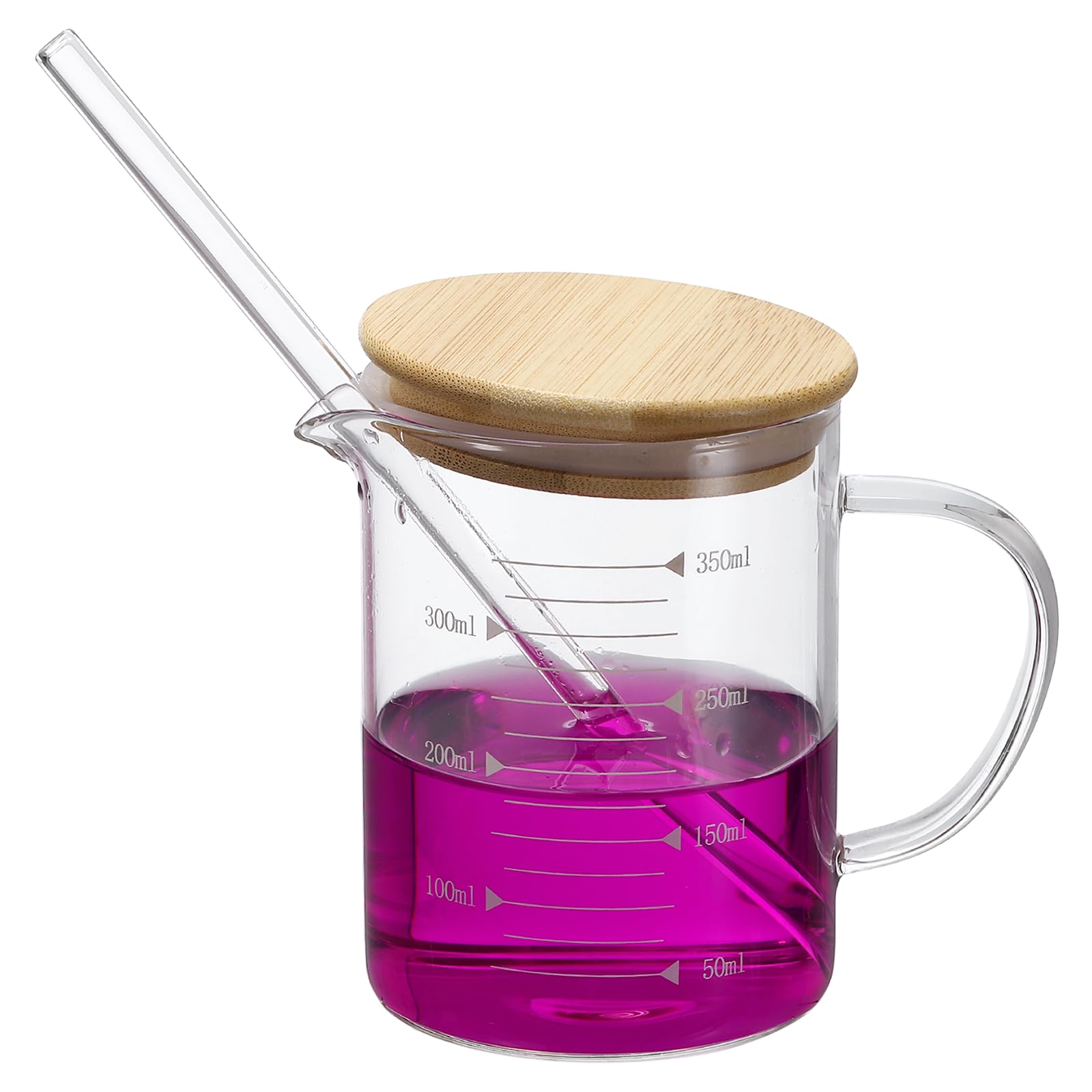 Tasse à mesurer PATIKIL en verre borosilicate de qualité supérieure avec échelle blanche
