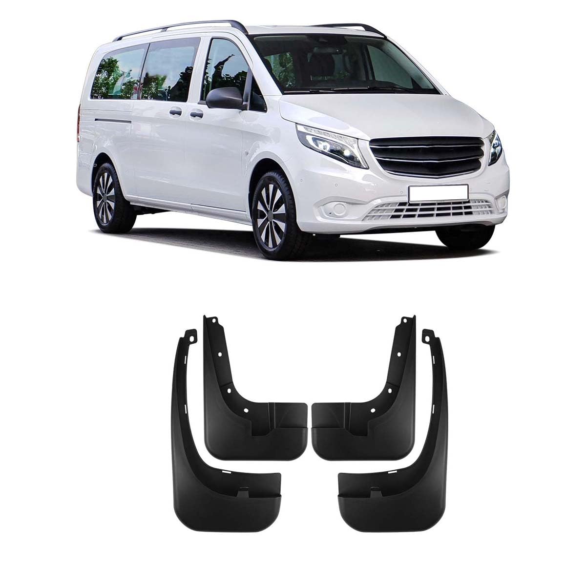 Faldones para el barro protectores contra suciedad en Mercedes-Benz Vito 2016-2023