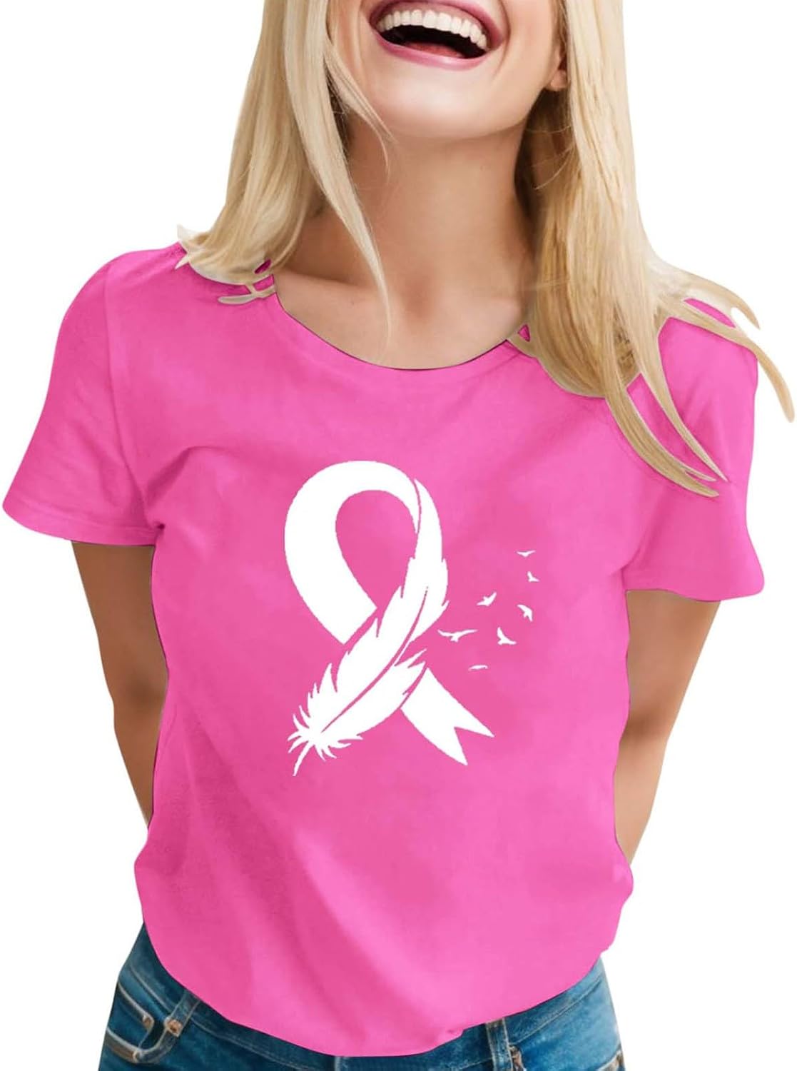T-shirt Rose Homme - Sensibilisation Cancer Du Sein - Neuf Avec étiquettes - Coton 100% - Tailles S à 3XL