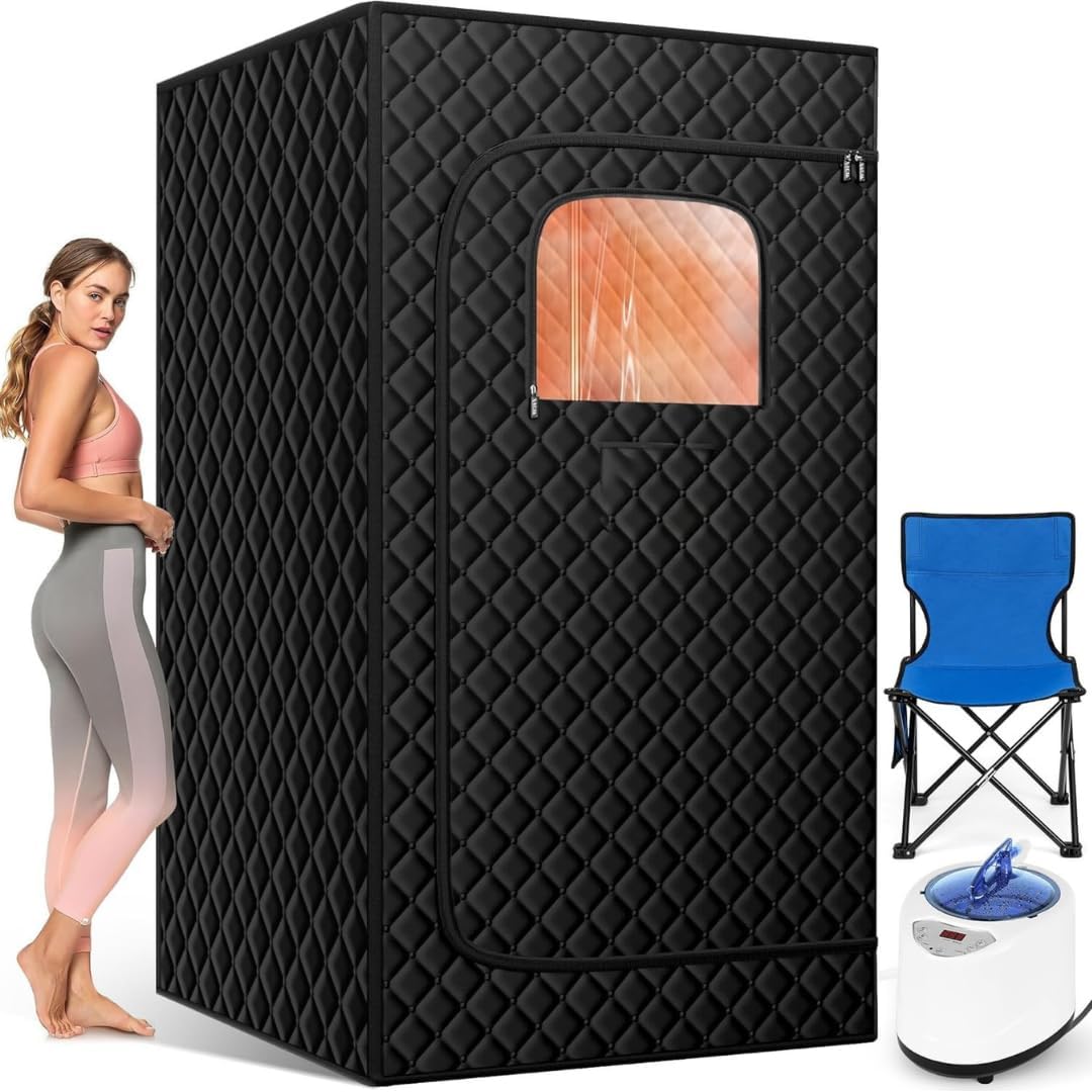 Sauna Box,Portable Steam Sauna for Body Relaxation,Portable Personal SPA Steam Tent with 3L /1500W Steamer, 1 Year Warranty/9 Levels Temp Control,Indoor,Outdoor Steam Sauna (Large)-image-29