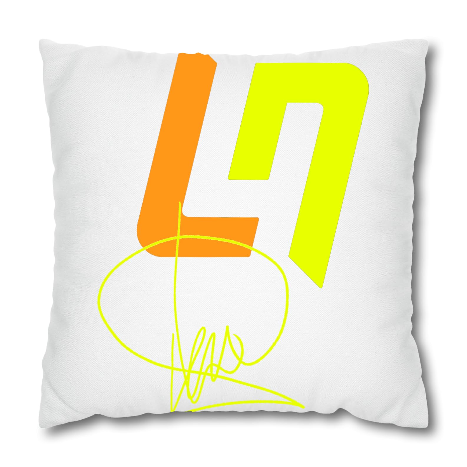 Lando Norris Racer Driver Formul Number 4 Autograph Decorative Pillow Cushion Funny Cushion 40 x 40 cm, Sofa Cushion, Cushion Gift, Gift, Home Decor (No Insert)