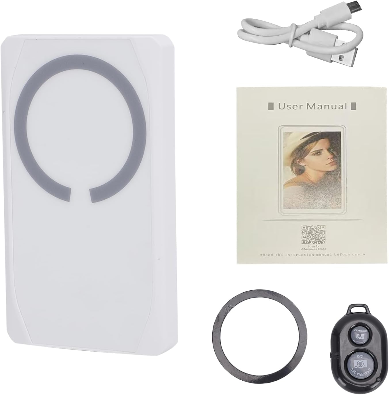 Selfie Monitor Screen, 3.97in Magnetic Wireless Back Camera Monitor, Remote Control with Phone TikTok Live Stream Compatibility, Ideal for Vlogging & Cell Phone Photo