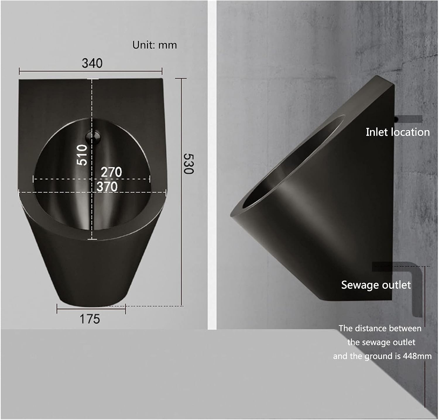 Men's Urinal Wall-Mounted Automatic Flush Urinal Intelligent Valve Urinal Toilet Indoor Infrared Sensor Urinal