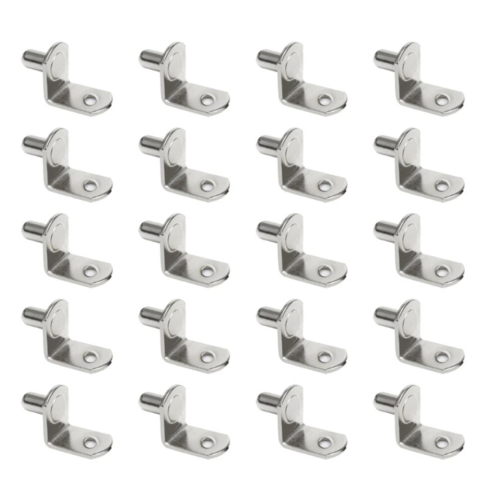 Wuyxto Type 1 20 Pcs Metal Cabinet Wardrobe Shelf Support Pins Studs Pegs Bookcases Shelves Seperator Storage Brackets For Cabinet(Type 1)
