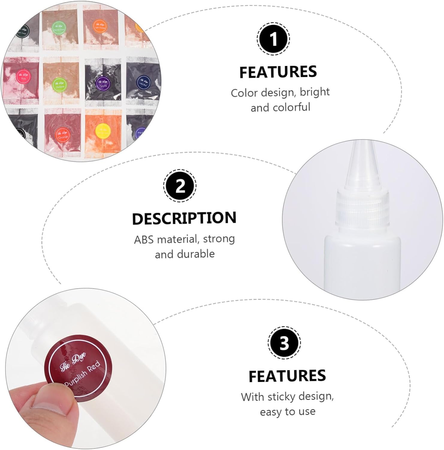 PRETYZOOM Tie Dye Powder Bulk Set 24 Colors Fabric Dye Powder 30ml Wash-Resistant Mixing Colors for Dyeing Clothing Socks Scarves Suitable and Adults