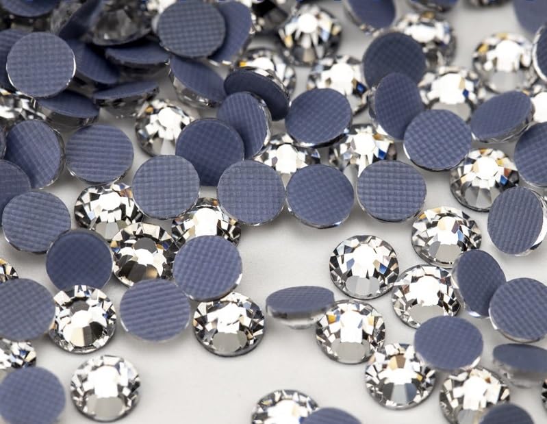 AA Glass Hot Fix Crystal Rhinestones Flat Back Iron On Clear Strass Stones For DIY Clothes Fabric Decorations - (Color: White Opal/Size: SS6-1440Pcs)