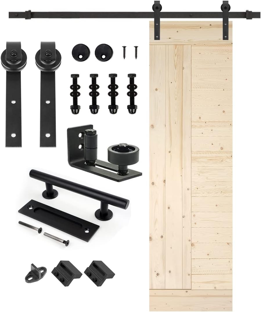 มือจับประตูบานเลื่อน S&Z TOPHAND ขนาด 12 นิ้ว - สีดำ รูปทรงกลม เหมาะสำหรับประตูหนา 1 3/8-1 3/4 นิ้ว