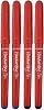 MANUSCRIPT Blue & Black Handwriting Pens with Comfort Grip Pack of 4