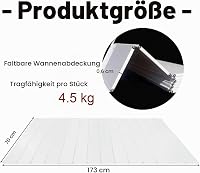 RATSTONE Kryt na vaňu 173x70 cm, vysoko odolný kryt na vaňu, vodoodolná ochrana vane 5