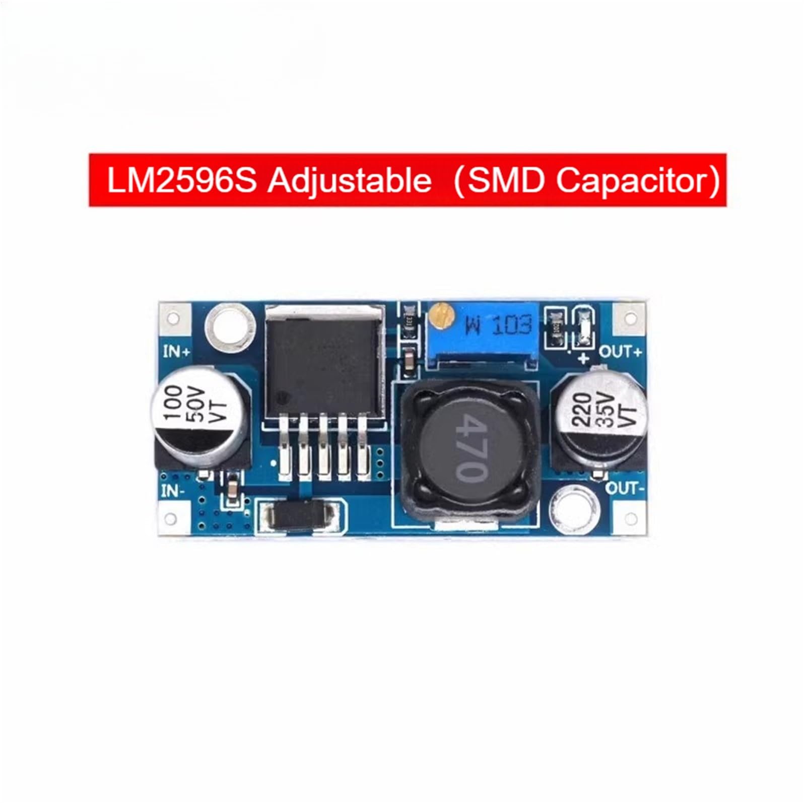 50 Uds LM2596 DC-DC módulo convertidor Buck 3A Fuente de alimentación Reductora Ajustable 24V a 12V/5V/3V módulo regulador de Voltaje LM2596S(SMD Capacitor)