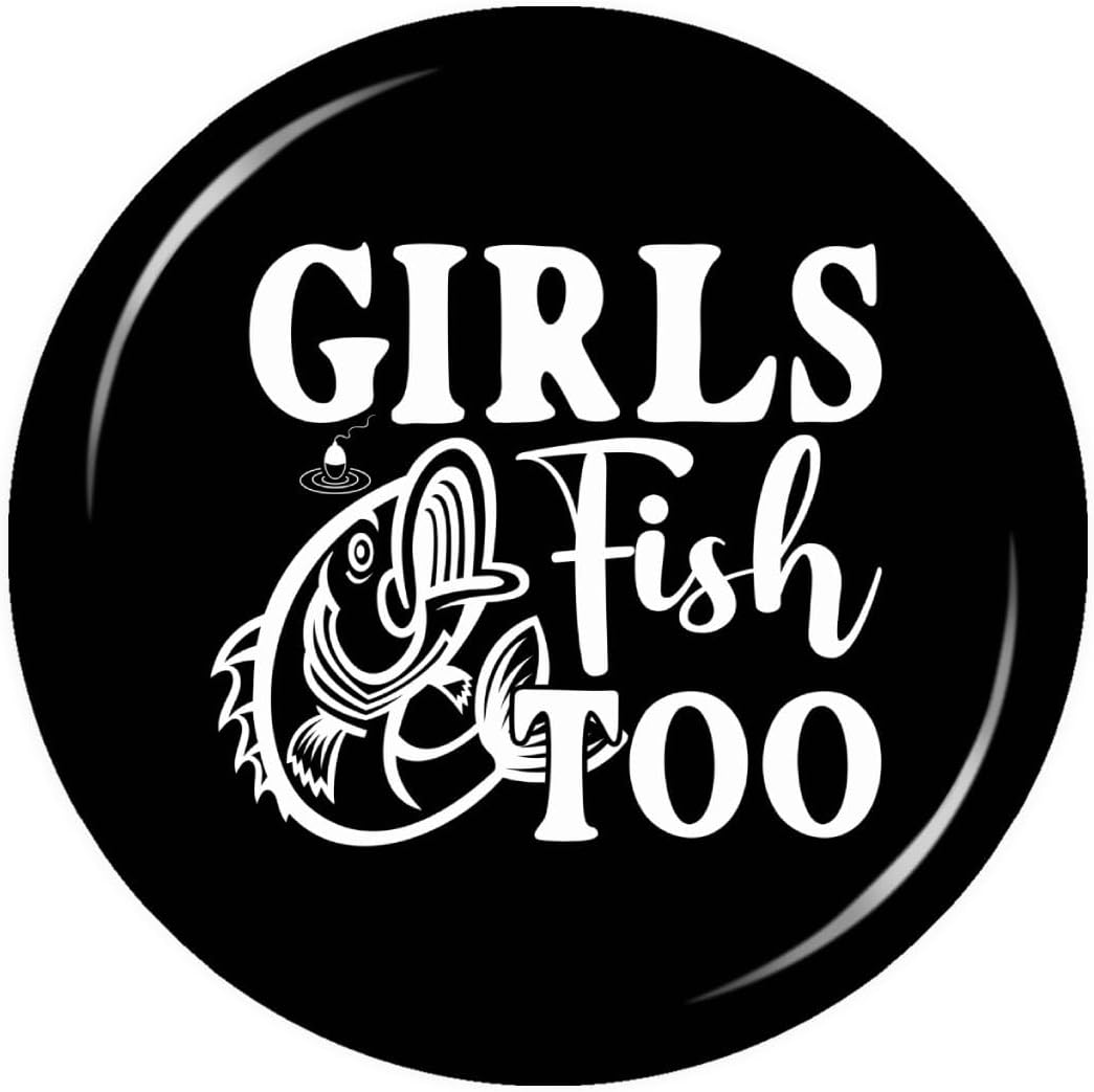 Girls Fish Too Brooch Button Pins Colorful Logo for Backpacks