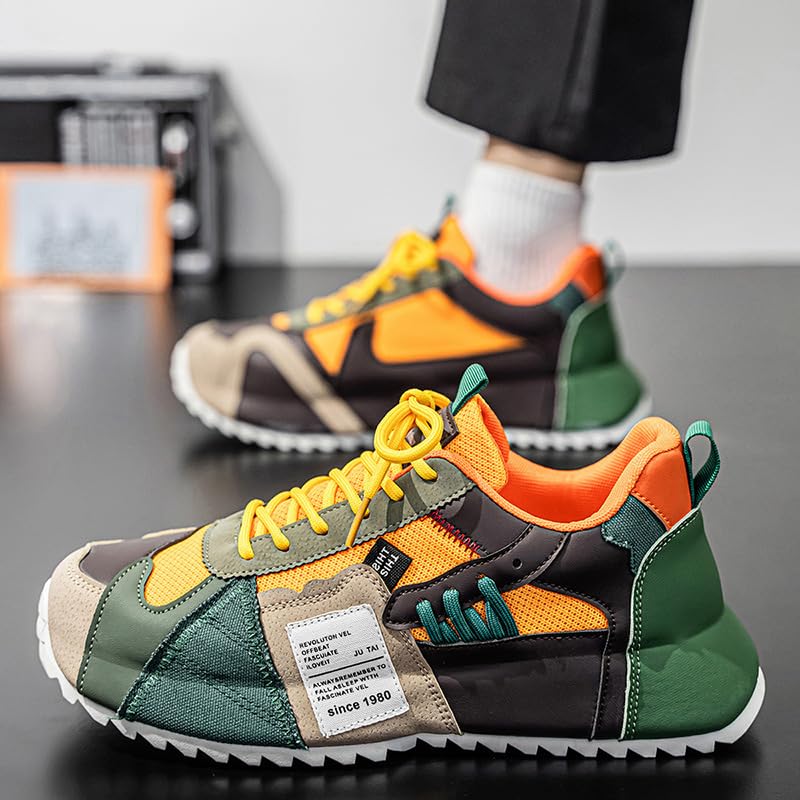 Large-Size Men's Fashionable Thick-Soled Sports Shoes. Mesh Material for Breathability. Anti-Slip Rubber Sole. Comfortable and Casual. Suitable for Outdoor and Daily use.3