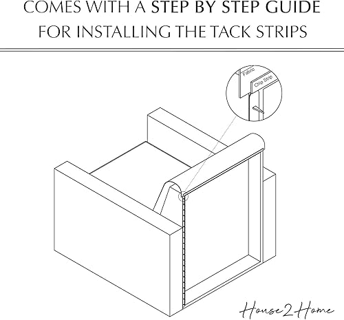 Miniatura 5 de House2Home Tiras metálicas para tapicería de 17 pulgadas, suministros de tapicería de tela para muebles, sofá, silla y sofá, incluye instrucciones