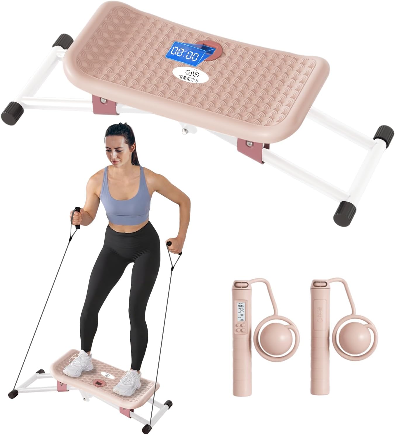 Waist Twister Machine, Ab Slide Machine with 300lbs Capacity, Ab Twister Board, Quiet Home Gym Exercise Equipment for Women/Men