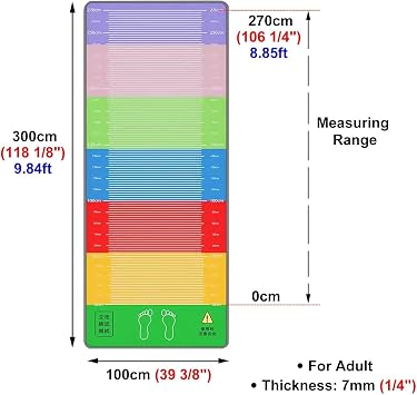 Standing Long Jump Mat, Indoor Shock Absorbing Double Side Anti-Slip Jump Rope Mat Tester for Home Gym Floor