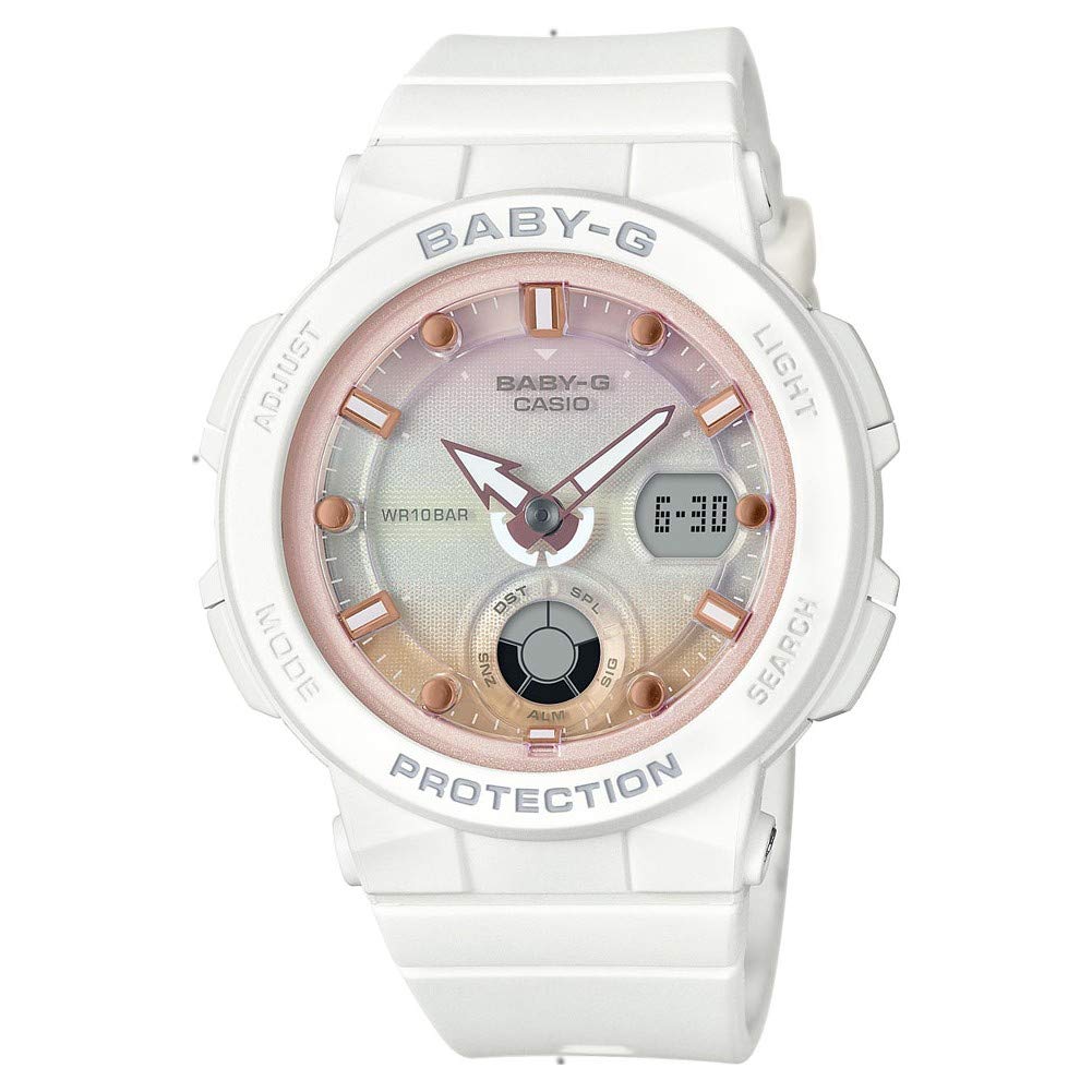 Baby-GCasio Womens Quartz Watch, Analog-Digital Display and Resin Strap BGA-250-7A2ER