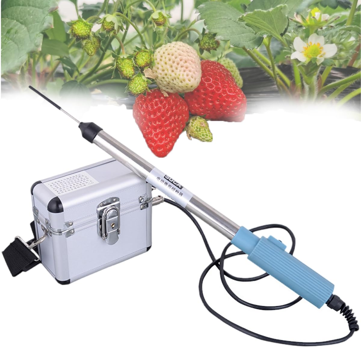 BOOZXCV Electric Tomato Pollinator, Cordless Vibration Tool for Pollination, 4800 RPM, Automatic Switch, Ideal for Tomatoes, Peppers, and Strawberries