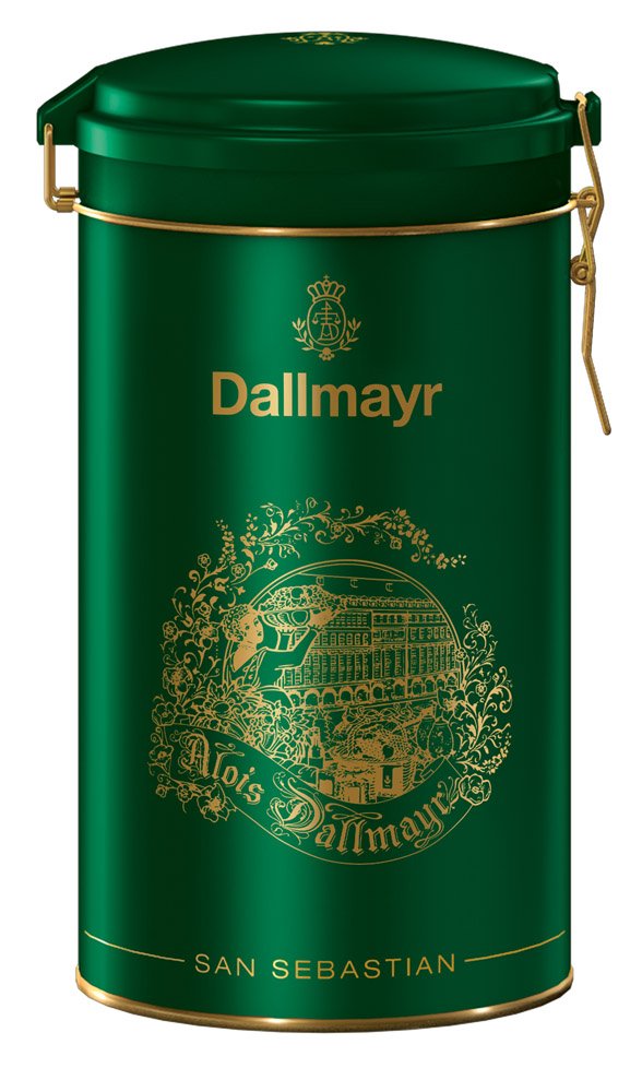 DallmayrSan Sebastian Coffee Tin Dark Green for Filter Coffee 500 g Jewellery Box (1 x 0.5 kg)