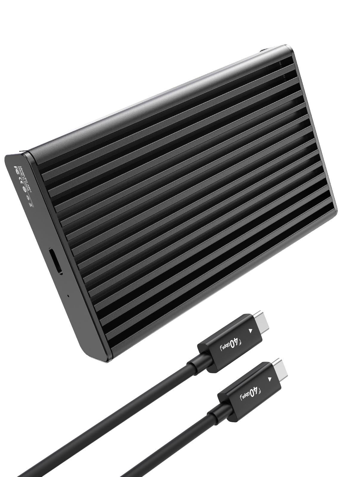 ANYOYO Obudowa M2 SSD 40 Gbps, USB4 NVMe kompatybilna z Thunderbolt 4/3, USB 4/3.2/3.1 do 3100 MB/s, M.2 NVMe SSD obudowa kompatybilna z PCIe 2280 M-Key (B+M Key)