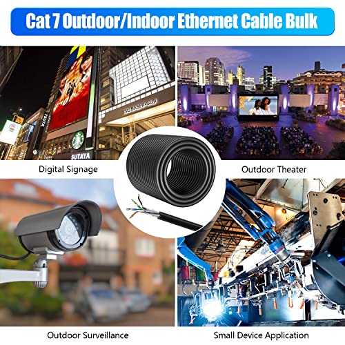 Cat 7 Ethernet Cable 200Ft Outdoor, Heavy Duty High Speed Ethernet Cable Shielded Sftp, 24Awg 10Gbps 600Mhz, Waterproof Direct Burial Uv Resistant Cat7 Rj45 Internet Network Lan Cable For Modem Router #TOP5