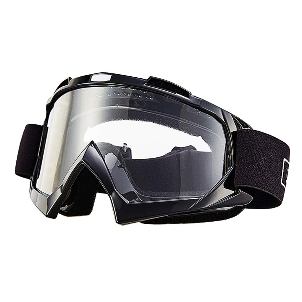 Lunettes de Moto Motocross Lunettes de Ski de Course Protection Tout-Terrain pour VTT Scooter de Lunettes de Soleil Anti-poussière Lunettes Len Transparent