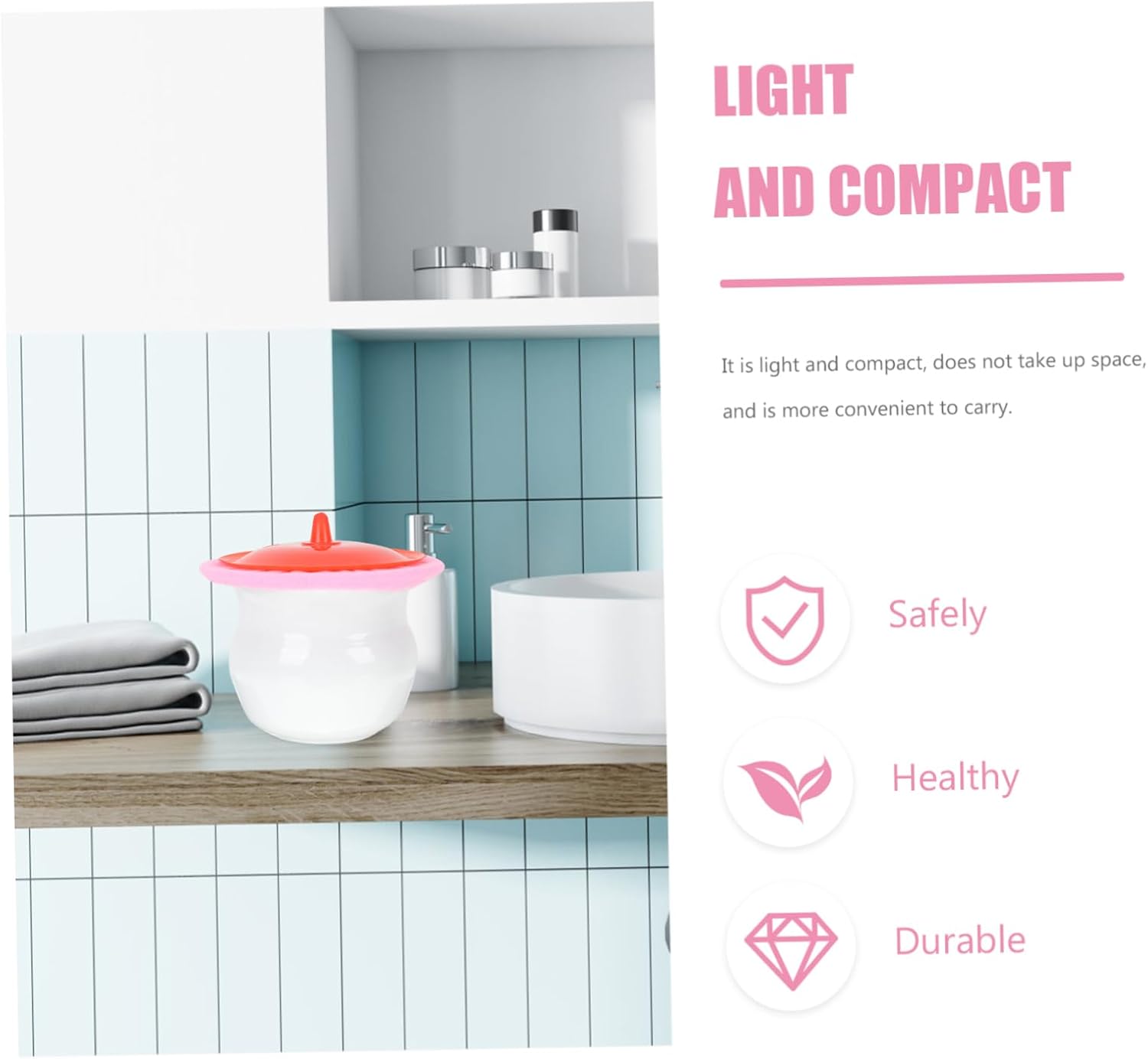 Sosoport Thickened Chamber Pot Lid for Women Portable Pee Container Mud Jug Spittoon Wedding Accessory Night Urine Pot Random Color