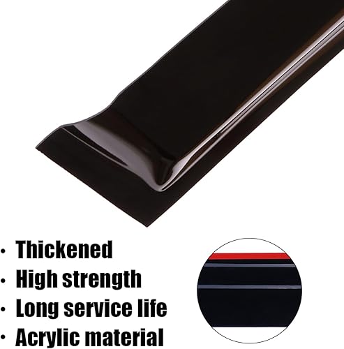 Miniatura 7 de OCPTY Viseras de ventana con cinta protectora de lluvia, 4 piezas (delantera+trasera) para Honda CR-V 2002-2006