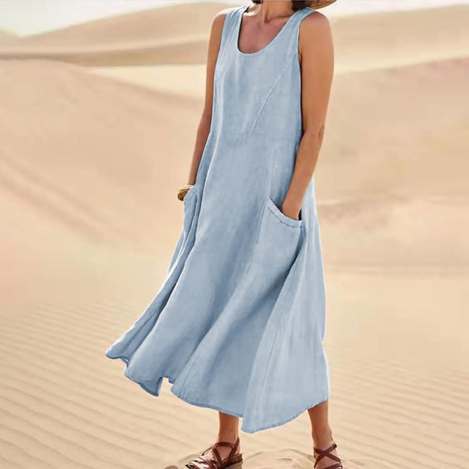 Robe Femme De Sexy Polyester Robe Tunique Ete Elastique Grande Taille Uni Gile Robe Femme Vêtement D'Intérieur Cintrée Col V
